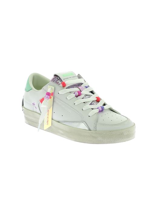 Sk8 Deluxe sneakers da donna in pelle bianca CRIME LONDON | 2010010